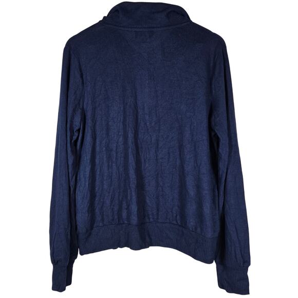 Fortune And Ivy Blue High Neck 1/2 Zip Lightweight Pullover Sweater XL - Picture 3 of 8